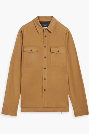 RAG&BONE Jack brushed wool-jersey shirt - Brown