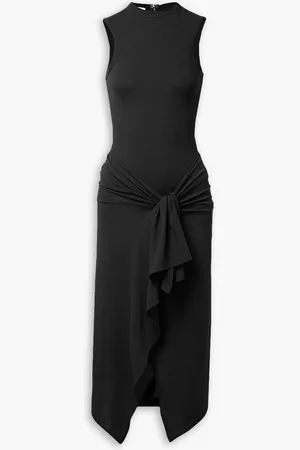 The Attico Mirna cutout draped jersey midi dress