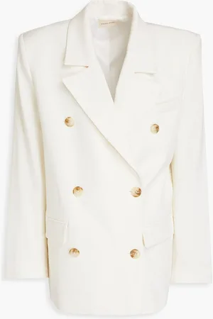 Loulou Studio Harat double-breasted stretch-wool blazer - White