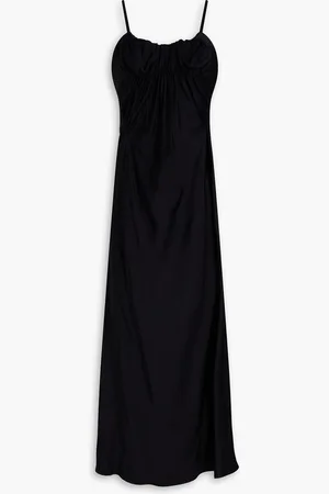 Jil Sander Ruched satin maxi dress
