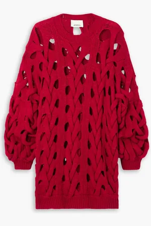 Isabel Marant Ella oversized open-knit merino wool-blend sweater
