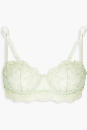 I.D. Sarrieri Embroidered tulle balconette bra - Green
