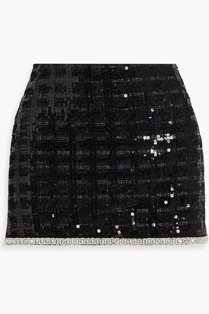 ALICE+OLIVIA Alice Olivia - Rubi embellished tweed mini skirt