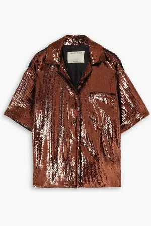 MERYLL ROGGE Sequined crepe shirt