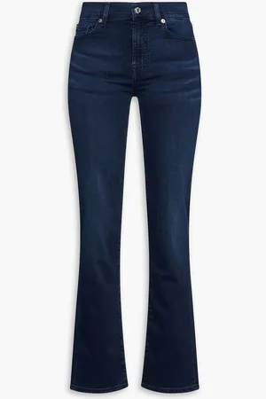 7 for all Mankind Mid-rise straight-leg jeans - Blue