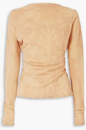 Ioannes Kylie open-back printed stretch-jersey top - Neutral