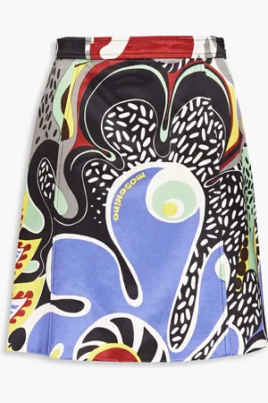 Moschino Printed cotton-blend mini skirt