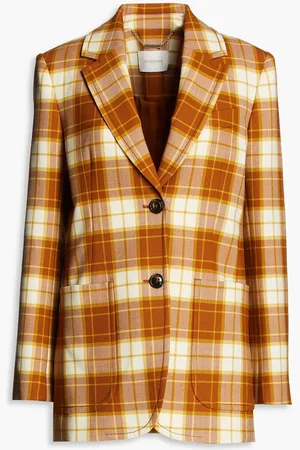 ZIMMERMANN Checked woven blazer - Brown