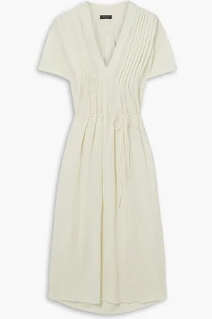 RAG&BONE Sachi pintucked gauze midi dress - White