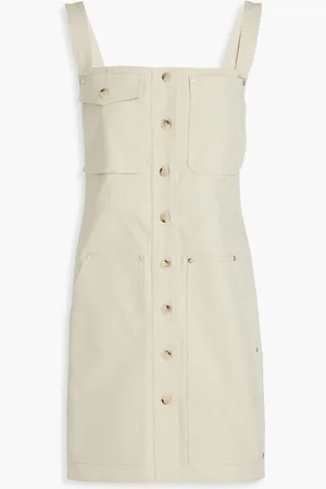 Helmut Lang Stretch-cotton mini dress - Neutral