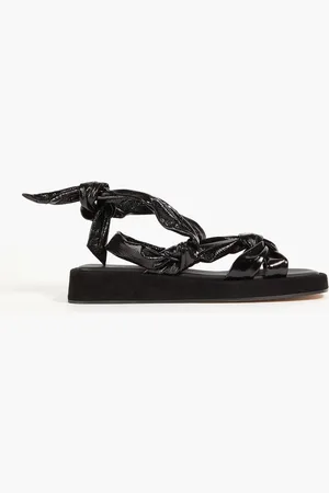 IRO Knotted patent-leather sandals