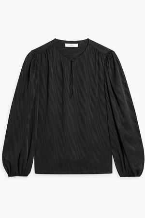 Frame Satin-jacquard blouse