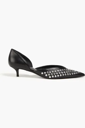 Serafini Crystal-embellished leather pumps