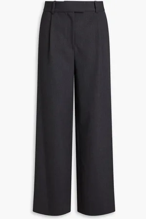 Simkhai Novia wool-blend twill wide-leg pants - Gray