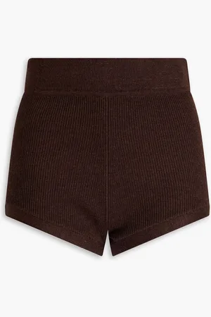 RAG&BONE Selah ribbed wool-blend shorts - Brown