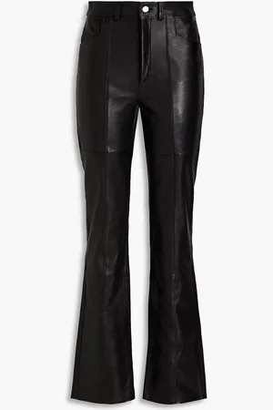 Wandler Leather straight-leg jeans