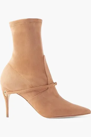 Jennifer Chamandi Alessio 85 buckled suede ankle boots - Brown