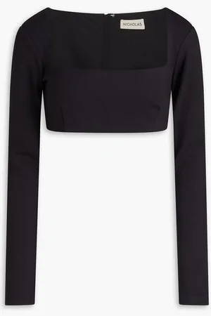 Nicholas Cropped stretch-jersey top