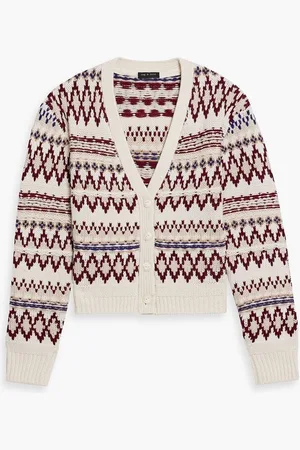 RAG&BONE Willow Fair Isle wool cardigan - White