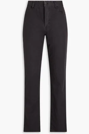 James Perse Stretch cotton and linen-blend twill pants - Gray