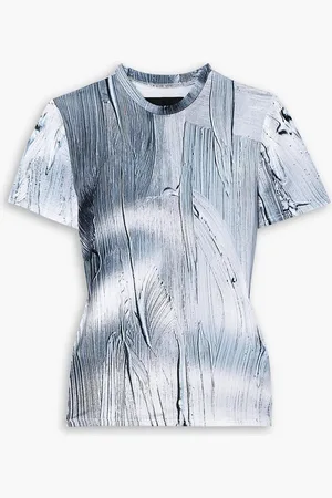 Louisa Ballou Printed stretch-jersey T-shirt