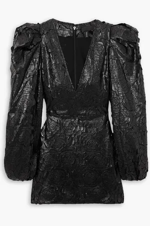 ROTATE Valenia coated faux leather mini dress