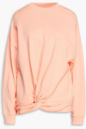 7 for all Mankind Twisted French cotton-terry sweatshirt - Orange