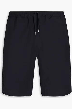 Sandro Wool-blend drawstring shorts - Blue