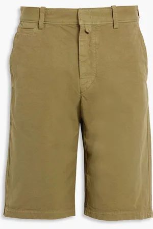 Isabel Marant Cotton-canvas shorts - Green