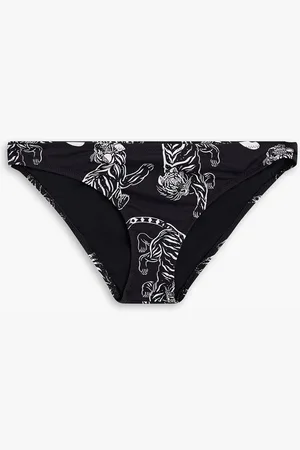 Solid Eva printed low-rise bikini briefs