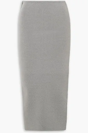 CHRISTOPHER ESBER Crystal-embellished stretch-knit midi skirt
