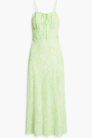 RIXO London Maeve printed crepe midi dress - Green