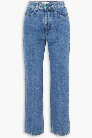 SLVRLAKE London cropped high-rise straight-leg jeans - Blue