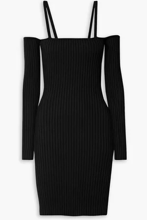 Anna Quan Jaida cold-shoulder ribbed stretch-cotton mini dress