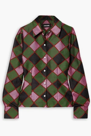 Ahluwalia Silk and wool-blend jacquard shirt