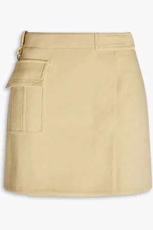 Acne Studios Brushed jersey mini wrap skirt - Yellow