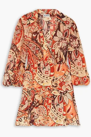 RIXO London Indy printed silk crepe de chine mini dress