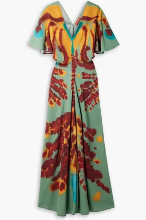 Altuzarra Pelopenese printed crepe maxi dress - Green