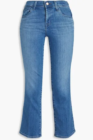 J Brand Faded mid-rise kick-flare jeans - Blue