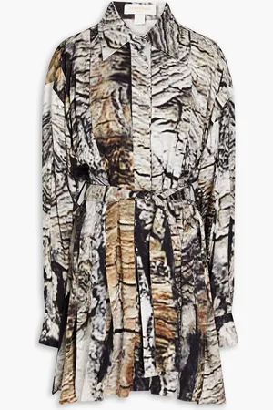 MATÉRIEL by Aleksandre Akhalkatsishvili Bark pleated printed cupro-blend jacquard shirt