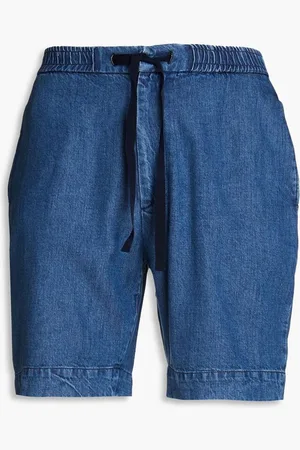 OFFICINE GENERALE Phil denim drawstring shorts - Blue