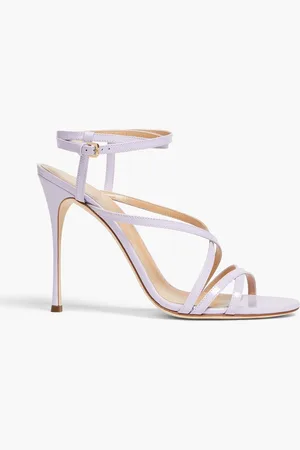 Sergio Rossi Bon Ton patent-leather sandals - Purple