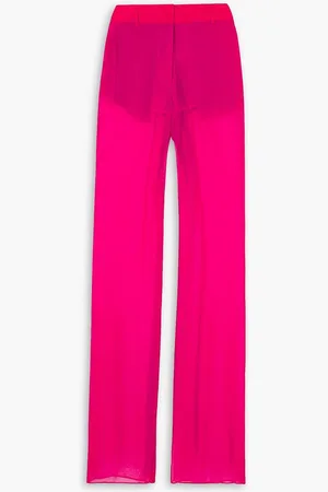 Nensi Dojaka Silk-georgette flared pants - Pink