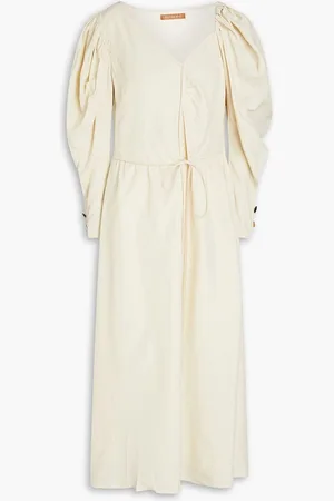 REJINA PYO Asymmetric cady midi dress - White