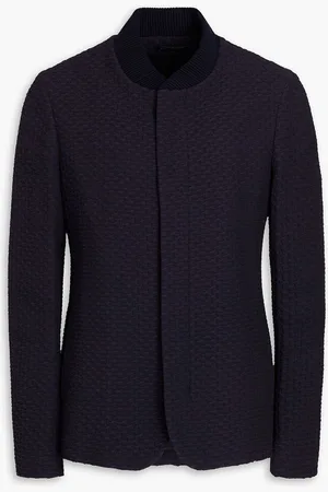 Emporio Armani Cloqué blazer - Blue