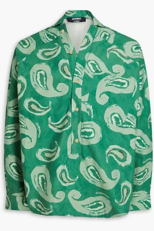 Jacquemus Pingo printed embroidered cotton shirt
