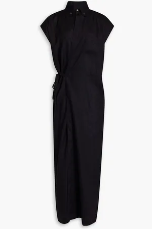 Fabiana Filippi Linen midi wrap dress
