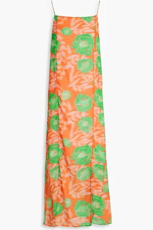 Ganni Printed crepe midi dress