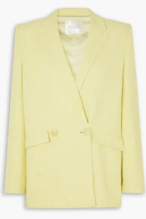 GALVAN Boyfriend woven blazer - Yellow