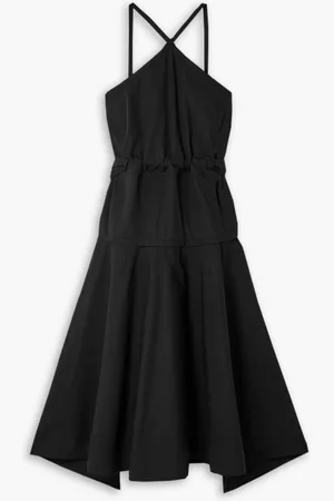 Proenza Schouler Tiered cotton-blend poplin midi dress